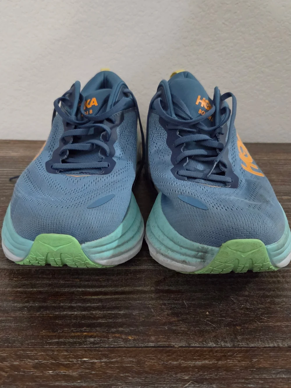 HOKA Men’s Blue Running Shoes with Mint Midsole